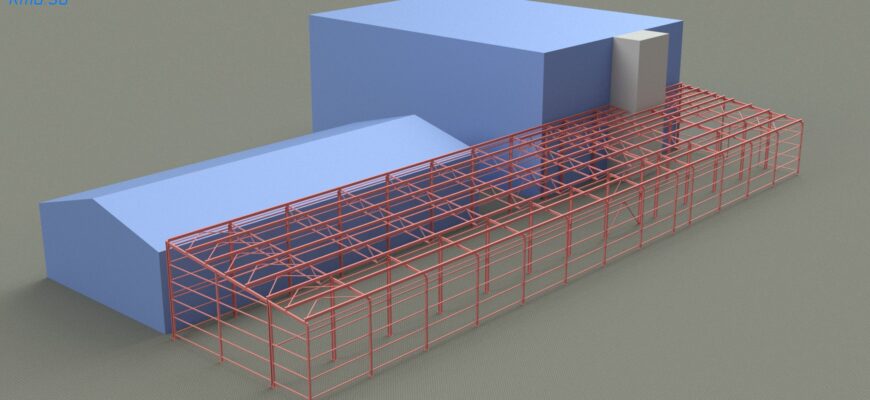 Пристрой из металлоконструкций