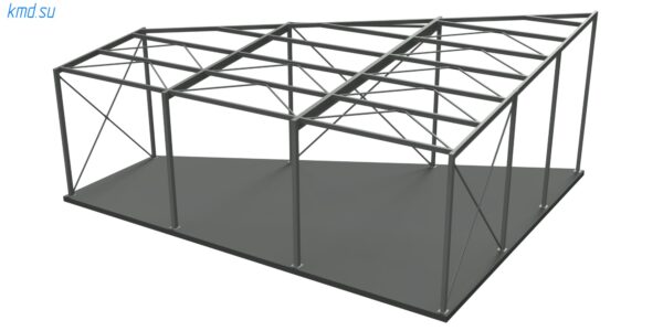 Пристрой к зданию из металлоконструкций